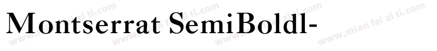 Montserrat SemiBoldl字体转换
